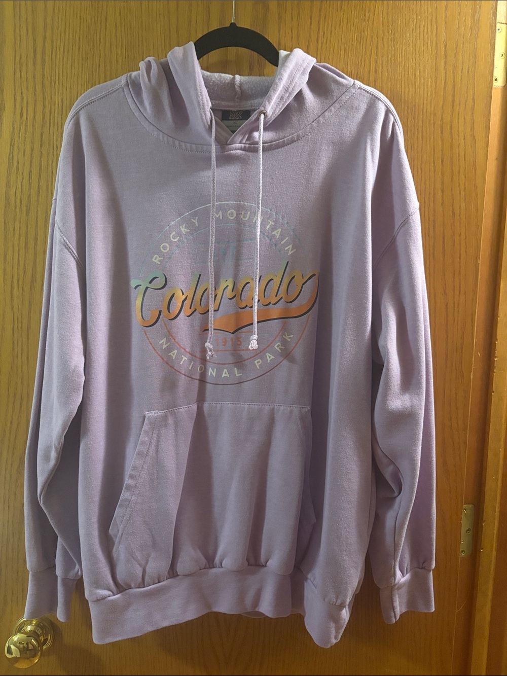 Colorado Graphic Lavender Hoodie Sweatshirt - Women's Pullover